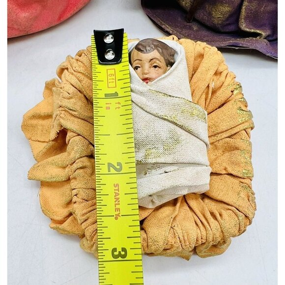 Fabric Mache Nativity Holy Family Baby Jesus Mary Joseph Home for the Holidays - Picture 14 of 16